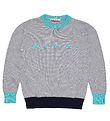 Marni Blouse - Knitted - Grey Melange/Turquoise