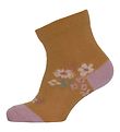 Melton Chaussettes - Petites fleurs - Honey Mustard