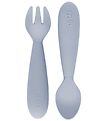 EzPz Couverts - 2 Pack - Silicone - Cendr Bleu-Gris