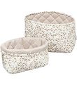 Cam Cam Storage Basket - 2-Pack - 24/20 cm - Quilted - Lierre/Al