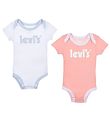 Levis Bodysuits s/s - 2-Pack - White/Pink