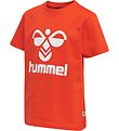 Hummel T-Shirt - hmlTres - Cherry Tomaat
