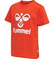 Hummel T-paita - hmlTres - Cherry Tomaatti