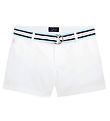Polo Ralph Lauren Shorts - Classics - Weiß m. Gürtel