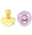 BIBS Colour Pacifiers - 2-Pack - Size 1 - Round - Sunshine/Viole