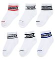 Converse Socks - 6-Pack - Quarter - White w. Print