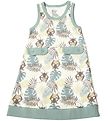 Katvig Dress - White w. Monkeys and Leaves