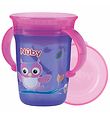 Nuby Drikkekop w. Handle - 240ml - Purple w. Print