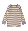 Blouse Katvig - Violet/Beige Rayures
