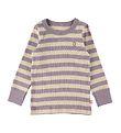 Katvig Blouse - Purple/Beige Striped