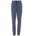 Champion Fashion Joggingbroek - Rib Manchet - Blauw m. Logo