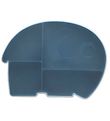 Sebra Plate w. Lid - Silicone - Fanto - Nordic Blue