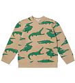 Stella McCartney Kids Sweatshirt - Beige/Green w. Crocodiles