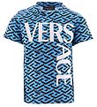 Versace T-Shirt - Ciel/Noir av. Imprim