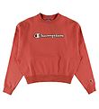 Champion Fashion Sweat-shirt - Rouge av. Logo