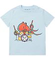 Stella McCartney Kids T-Shirt - Lichtblauw m. Inktvis