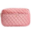 Fan Palm Toiletry Bag - Medium - Quilted Velvet - Rose Velvet