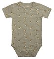 Petit by Sofie Schnoor Bodysuit s/s - Dusty Green w. Hello is
