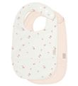 Cam Cam Bib w. Pocket - 2-Pack - Poppies/Shell