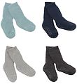 GoBabyGo Rutschfeste Socken - 4er-Pack - Blau/Grau