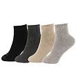 GoBabyGo Strumpor m. Halkskydd - 4-pack - Grey/Sand/Black