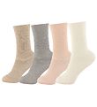 GoBabyGo Liukumattomat sukat - 4 kpl - Rose/Grey/Offwhite/Hiekka