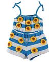 Stella McCartney Kids Jumpsuit - Blau/Weiß gestreift m. Blumen