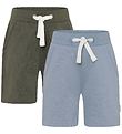 Minymo Shorts - 2er-Pack - Blau/Grn