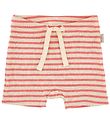 Petit Piao Shortsit - Modal Striped - Dark Peach/Cream