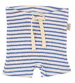 Petit Piao Shorts - Modal Striped - Blue Himmel/Cream