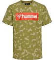 Hummel Stuttermabolur - hmlRush - Green Olive