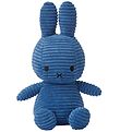 Bon Ton Toys Peluche - 23 cm - Miffy Assis - Corduroy Bleu Cobal