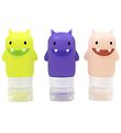 Yumbox Dressing bottles - 3-Pack - Silicone - Funny Monsters