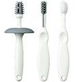 Mininor Zahnbürsten Set -Set - 3- Teile - Weiß/Grau