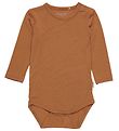 Minymo Romper l/s - Bamboe - Chipmunk