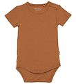 Minymo Bodysuit s/s - Bamboo - Chipmunk