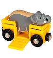 BRIO World Wagen m. Elefant - Gelb 33969