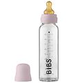Bibs Feeding Bottle - Glass - 225 mL - Natural Rubber - Dusky Li