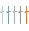 Done By Deer Straws - 5-Pack - Peekaboo - Blue Mix