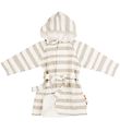 Done By Deer Bathrobe - Stripes - Sand