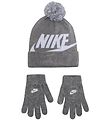 Nike Mütze/Handschuhe - Strick - Swoosh - Grey Heather
