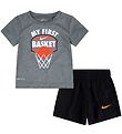 Nike Shorts Set - T-shirt/Shorts - My First Basket - Black/Grey