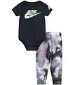 Nike Trousers/Bodysuit s/s - Tie Dye - Black