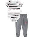 Nike Joggingbuxur/Samfella k/æ - Swoosh Stripe - Kolefni Heather