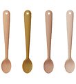 Liewood Löffel - Rohre - 4er-Pack - Silikon - Toskana Rose Multi
