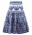 Dolce & Gabbana Rok - Blu Mediterraneo - Wit m. Blauw