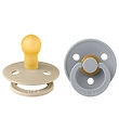 BIBS Colour Pacifiers - 2-Pack - Size 1 - Round - Vanilla/Cloud