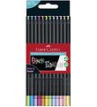Faber-Castell Crayons de couleur - Triangulaire - 12 pices - Ne