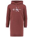 Calvin Klein Sweatkleid - Metallic -Monogramm - Terrakotta-Flies