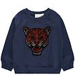 The New Siblings Sweatshirt - TNSDombat - Mood Indigo w. Leopard